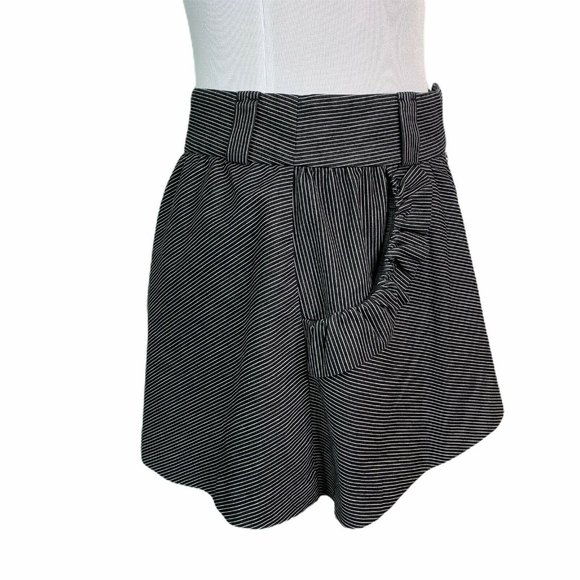 BEBE -Striped Ruffled Mini Flare Skirt - Picture 5 of 7